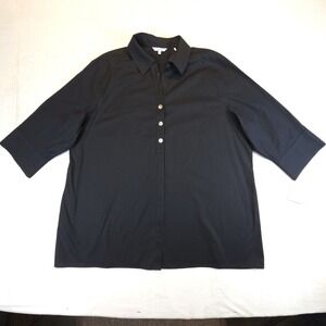 Foxcroft Wrinkle Free‎ Button Up Shirt Womens 20 3/4 Sleeve Office Mature Staple